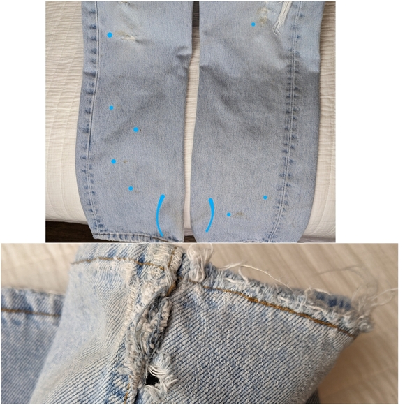 Levi's 501 Vintage Straight Leg Jeans 90s Light Wash COPY - Picture 9 of 16